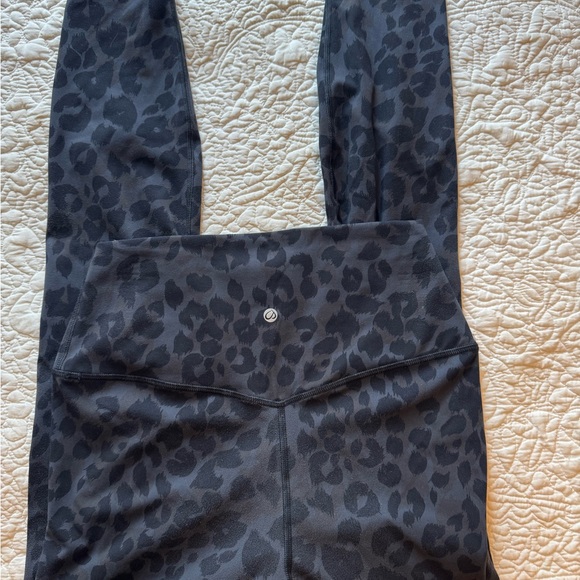 Lululemon Athletica Black Leopard Print Capris - Picture 2 of 2